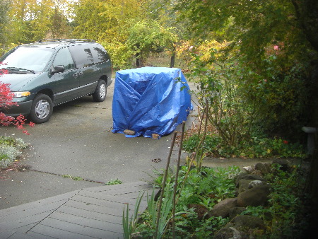 panels under a tarp